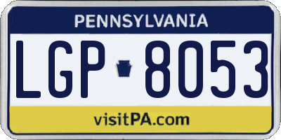 PA license plate LGP8053
