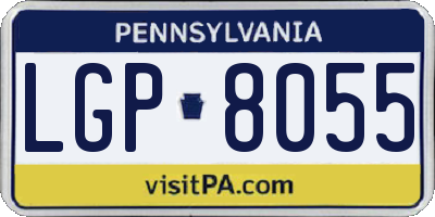 PA license plate LGP8055