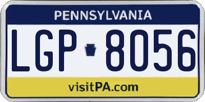 PA license plate LGP8056