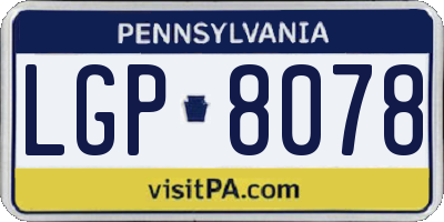 PA license plate LGP8078