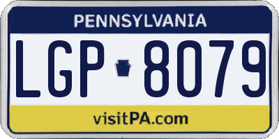 PA license plate LGP8079