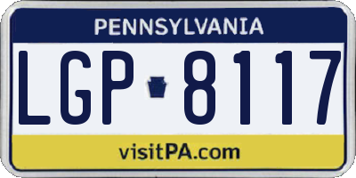 PA license plate LGP8117