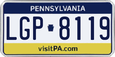 PA license plate LGP8119