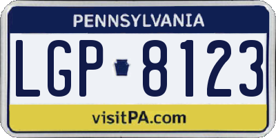PA license plate LGP8123