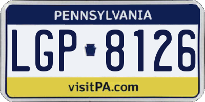 PA license plate LGP8126