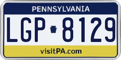 PA license plate LGP8129