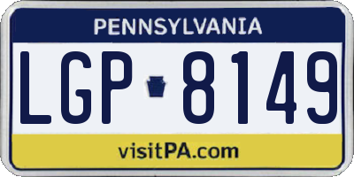 PA license plate LGP8149