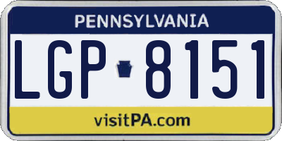 PA license plate LGP8151