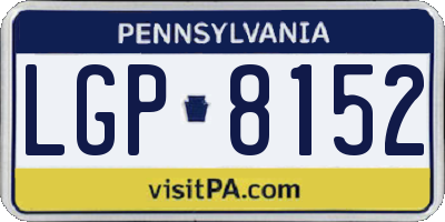 PA license plate LGP8152
