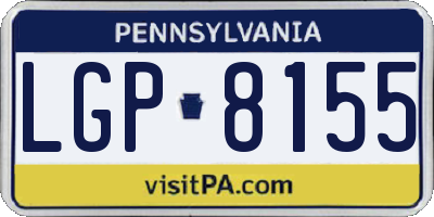 PA license plate LGP8155
