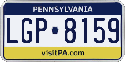 PA license plate LGP8159