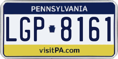 PA license plate LGP8161