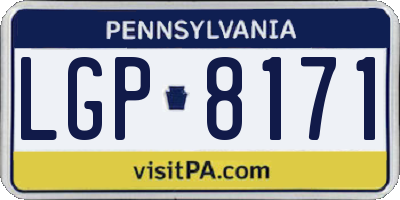 PA license plate LGP8171