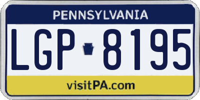 PA license plate LGP8195