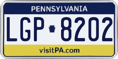 PA license plate LGP8202