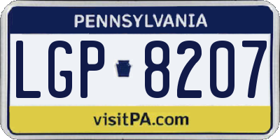 PA license plate LGP8207