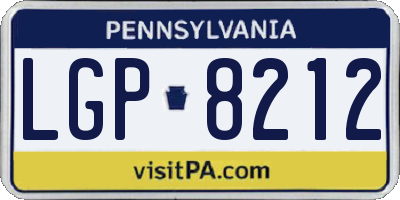 PA license plate LGP8212