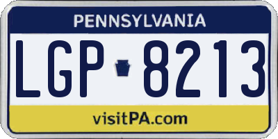 PA license plate LGP8213
