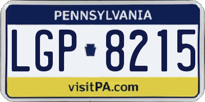 PA license plate LGP8215
