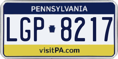 PA license plate LGP8217