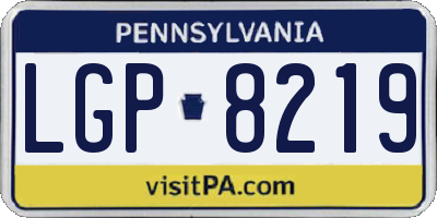 PA license plate LGP8219
