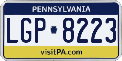 PA license plate LGP8223