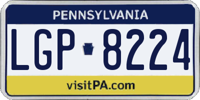 PA license plate LGP8224