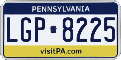 PA license plate LGP8225