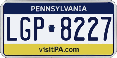 PA license plate LGP8227