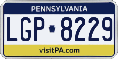 PA license plate LGP8229