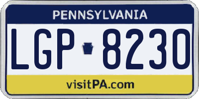 PA license plate LGP8230
