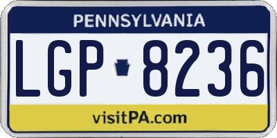 PA license plate LGP8236