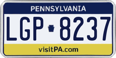 PA license plate LGP8237