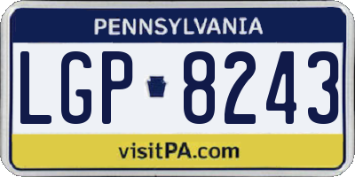 PA license plate LGP8243