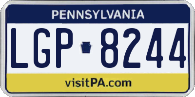PA license plate LGP8244