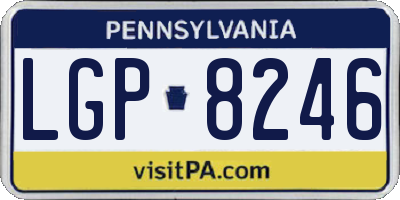 PA license plate LGP8246