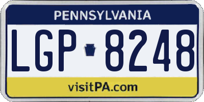 PA license plate LGP8248