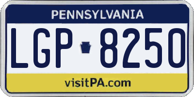 PA license plate LGP8250