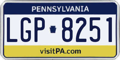 PA license plate LGP8251