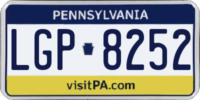 PA license plate LGP8252
