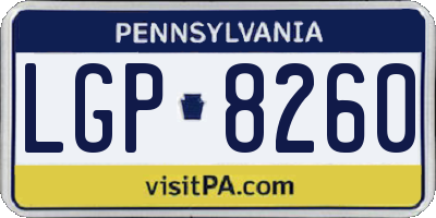 PA license plate LGP8260