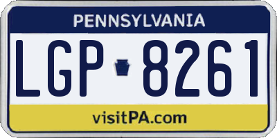 PA license plate LGP8261