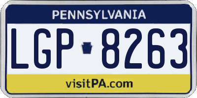 PA license plate LGP8263