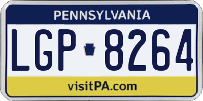 PA license plate LGP8264