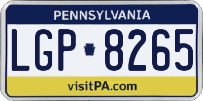 PA license plate LGP8265