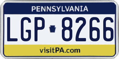 PA license plate LGP8266
