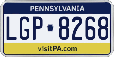PA license plate LGP8268