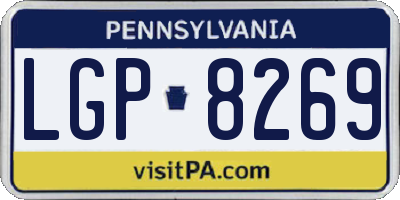 PA license plate LGP8269