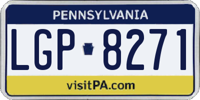 PA license plate LGP8271
