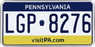 PA license plate LGP8276